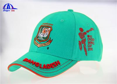 China 6 Panel Cotton Embroidery Cricket Baseball Cap for sale