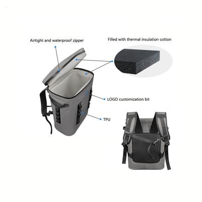 China Long-term Refrigeration Camping Ice Cooler Traveling TPU Hot Pressing Waterproof Backpack for sale