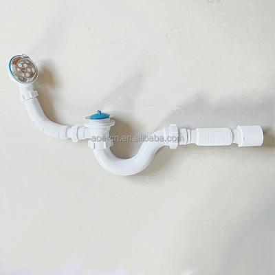 China Factory Sale Modern Bathroom Application Bathtub Drainer Strainer Other Accessories With Overflow Bathtub Sewer Waste Tub Drainage for sale