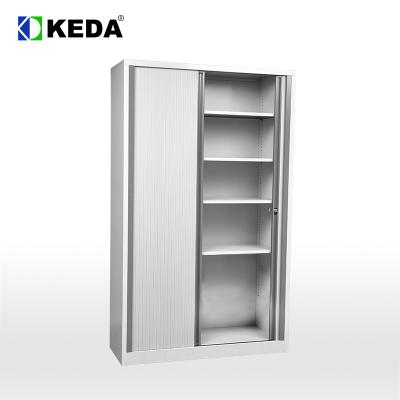 China Office Tall Storage Tambour Sliding Door Cabinet With Adjustable Shelves for sale