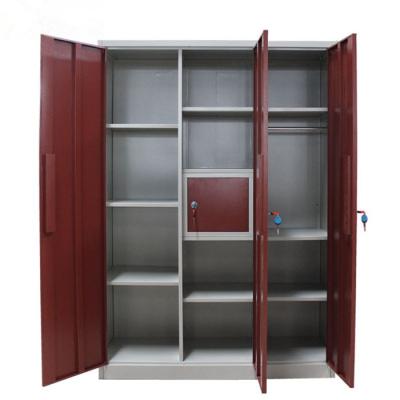 China KD Electrostatic Powder Coating 0.23 CBM Metal Wardrobe Cabinet for sale