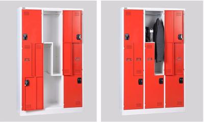 China 1850 Height Z Shape Steel Dress Cupboard Small Metal Locker for sale