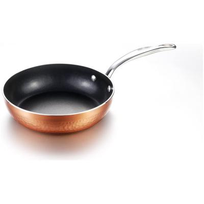 China Viable Cast Iron Free Pot Long Handle Double Granite Frying 5 In 1 Nonstick Grill Aluminum Round Copper Pan With Handle 34cm Korea for sale