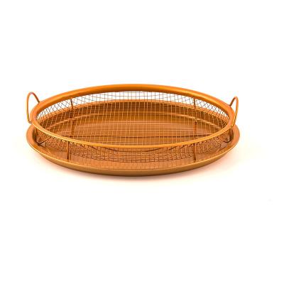 China Tray Crisping Basket Viable Cooking Nonstick Coating Around Copper Crisper for sale