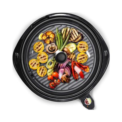 China Family BBQ Grills Factory Direct Sales Electric Round Smokeless Indoor Tabletop BBQ Grill Pan Griddle Machine for sale