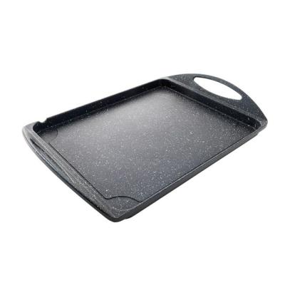 China The general use for hot sale gas and induction cooker factory price die casting flat barbecue grill stone aluminum liner for grilling flat grill pans for sale