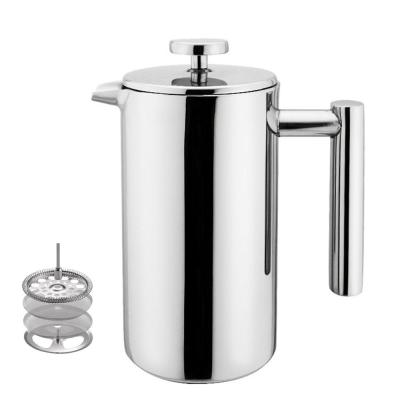 China 1L / 32 Ounce Double Wall Press Stainless Steel 18/8 Coffee Press and Viable French Tea Maker for sale