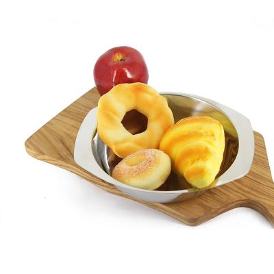 China Viable Appetizer Dishes Food Snack Trays Stainless Steel Fast Food Snack Dish Dish Set Snack Bowl for sale