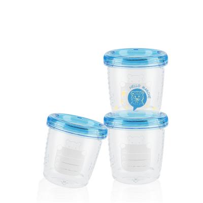 China BPA Nut Free Multifunctional Container 180ML Baby Food Box Breast Milk Storage Cup New for sale