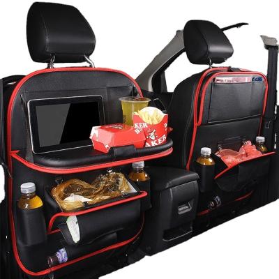 China Wholesale Multifunctional Waterproof Leather Backseat Protector PU Car Backseat Storage Organizer for sale