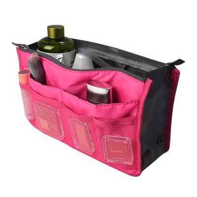 China Fashion Durable Hot Sale Custom Polyester Cosmetic Zipper Bulk Organizer Recycled Makeup Washing Bag&Case for sale