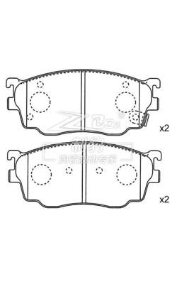 中国 Chamfer Design Ceramic Brake Pad Set 4 Pieces for Improved Performance 販売のため