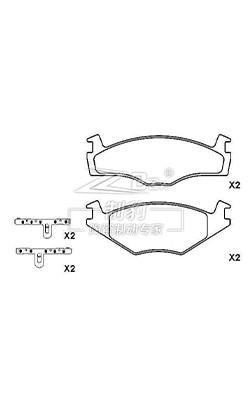 China Volkswagen Santana Pedaço de travão de automóvel de cerâmica Volkswagen 171698151F à venda