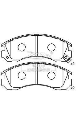 Κίνα Mitsubishi V33, Κηραμική πλάκα φρένων, D530, MB857837, F προς πώληση