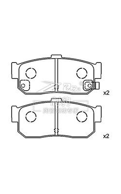 China Nissan Bluebird Pads de freno trasero Pads de freno cerámico D540, 44060-31U92 en venta