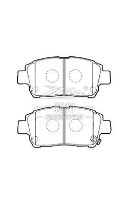 China Toyota Corolla / BYD F3 Ceramic D822 04465-17100 Toyota Front Brake Pads for sale