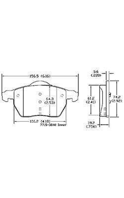 China Volkswagen Passat  B5 Vw Brake Pads Replacement D840 4B0698151E Front for sale