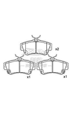 China Chrysler PT Cruiser, Ceramic Brake Pad,D841,5017843AA,F Te koop