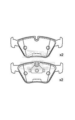 China 525 Bmw Serie 3 Bloques de freno Cerámicos D947 34111164 627 F en venta