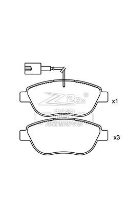 中国 77362092 フィアット マルチプラブレーキパッド / フロントセラミックブレーキパッド 販売のため