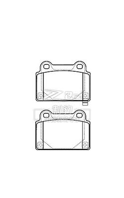 China Mitsubishi EVO/ Mitsubishi Lancer Rear Brake Pads Replacement Ceramic D1368 4605A584 for sale