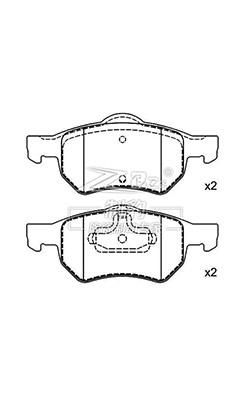 China Chrysler European Voyager ATE Ceramic Brake Pads D1059 05072215AA Front Brake Pads for sale