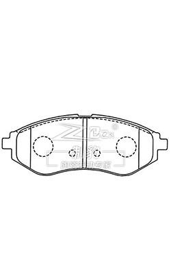 China 22851704 Cadillac Brake Pad Set com bordas desembocadas F1704 Car Brake Pad à venda