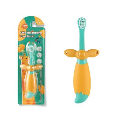 China Reusable Cute Baby Toothbrush With Soft Bristle Packing Wholesale Kids Toothbrush With Wing Bracket Toddlers Oral Care for sale