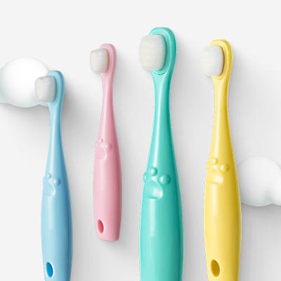 China Reusable Hot Selling Baby Bristle Soft Toothbrush With Replace Kids Cotton Bristle Toothbrush Head Toddlers Oral Care OEM Customized for sale