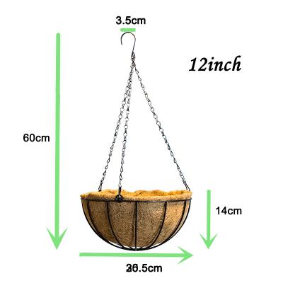 China Easily Assembled Indoor Outdoor Metal Planter Hanging Basket for sale