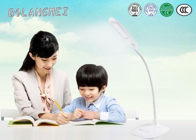 China White color 5W rechargeable led study table lamp with two color temperature for sale