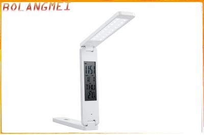 China Smart Touch Control Battery LED Table Lamp With Tempreture Display For Bed for sale