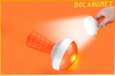 China Wall Mount Cordless Emergency LED Bulb With ABS + PC + Rubber Material Orange for sale