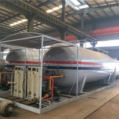 China Construction worksÂ   100cbm 50 Ton LPG Station Storage Tank Container Refueling Trailer for sale