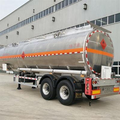 China Movable Glossy Finish Alloy Aluminum Truck Haul Truck Trailer Oil Fuel Tanker Trailer for sale