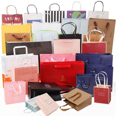 China Recycled Custom Materials Logo Promotional Paper Bags Custom Shopping Paper Bag With Logo for sale