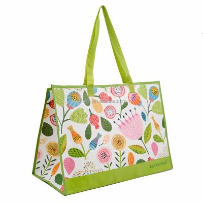 China Wholesale High Quality PP Handled Woven Bag Reusable Hand Shopping Bag With Printed Logo for sale