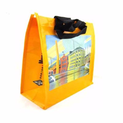 China Handled recycled pp bopp woven sack sack custom promotional bags with handle for sale