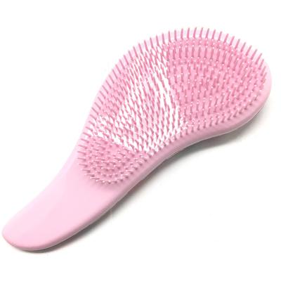 China Natural Hair Logo Hair Brush Liquid Comb Custom Compact Easy Detangle Brush for sale