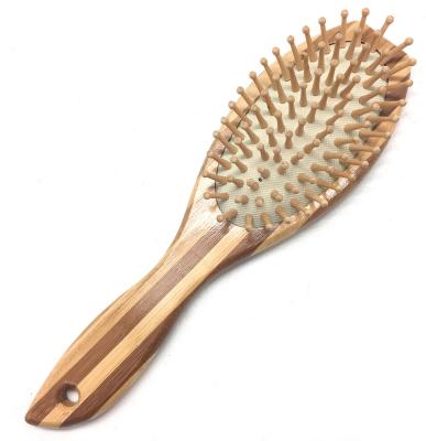 China Eco-friendly Bamboo Cushion Detangling Massage Wooden Hair Comb Brush for sale