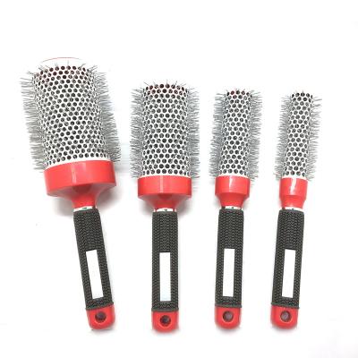 China Wholesale Private Label Golden Round Round High Quality Nylon Boar Bristle Styling Hair Brush for sale