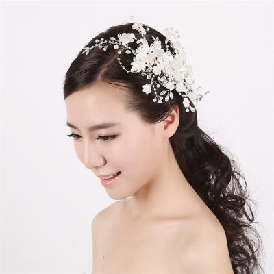 China Wedding Popular Bling Bling Fancy Bridal Hair Jewelry Headband Hair Combs Flower Hair Comb For Wedding Bridal for sale