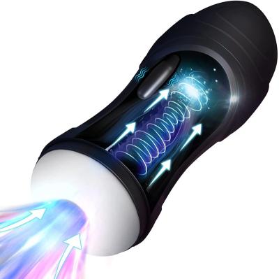 China 2022 Smart Human Voice Automatic Male Masturbator Vibration Sucking Machine Silicone Vagina Masturbation Cup Sex Toys Adult Goods For Men for sale