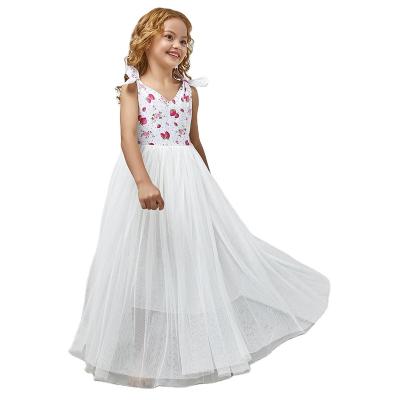 China Cocoyeye Girls Floor Length Dress Breathable Floral Patchwork Ruffled Prom Dress Girl for sale