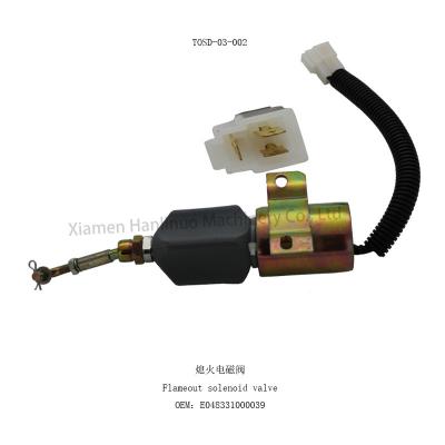 China E483310000039 Machinery Repair Shops Excavator Electric Parts TOSD-03-002 Shutdown Solenoid Valve Fuel Shut Off Solenoid Valve for sale