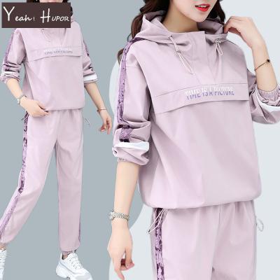 China Anti-pilling YEAH HUPOR plus size hoodie and long pants waterproof sports spring tracksuit for women for sale