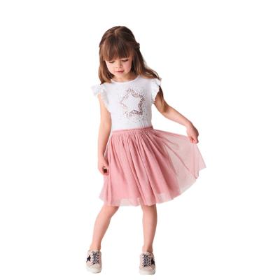 China European and American knitted children's skirt girls' new product children's skirt summer girls' breathable dress for sale