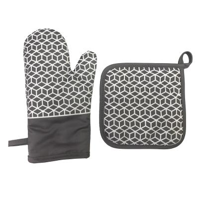 China New Arrival Good Quality Heat Resistant Oven Mitts and Pot Rack CLASSIC Kitchen Sets With Non-slip Silicone Surface BBQ Gloves for sale