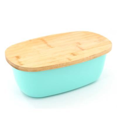 China Eco Friendly Freshness Keeping Bread Box With Bamboo Cutting Board Lid for sale