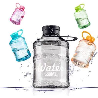 China Sustainable Hot Sale 650ml Mini Bucket Sport Plastic Portable Water Bottle for sale